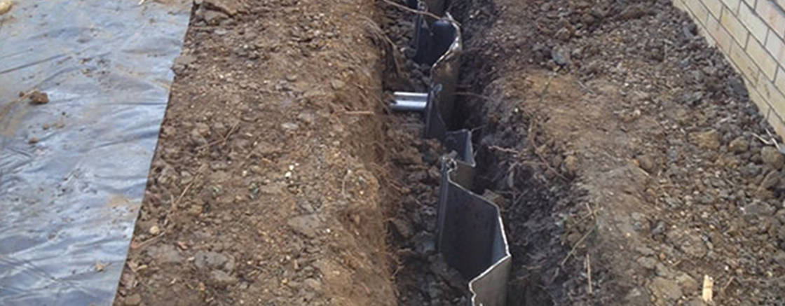 residential root barrier application