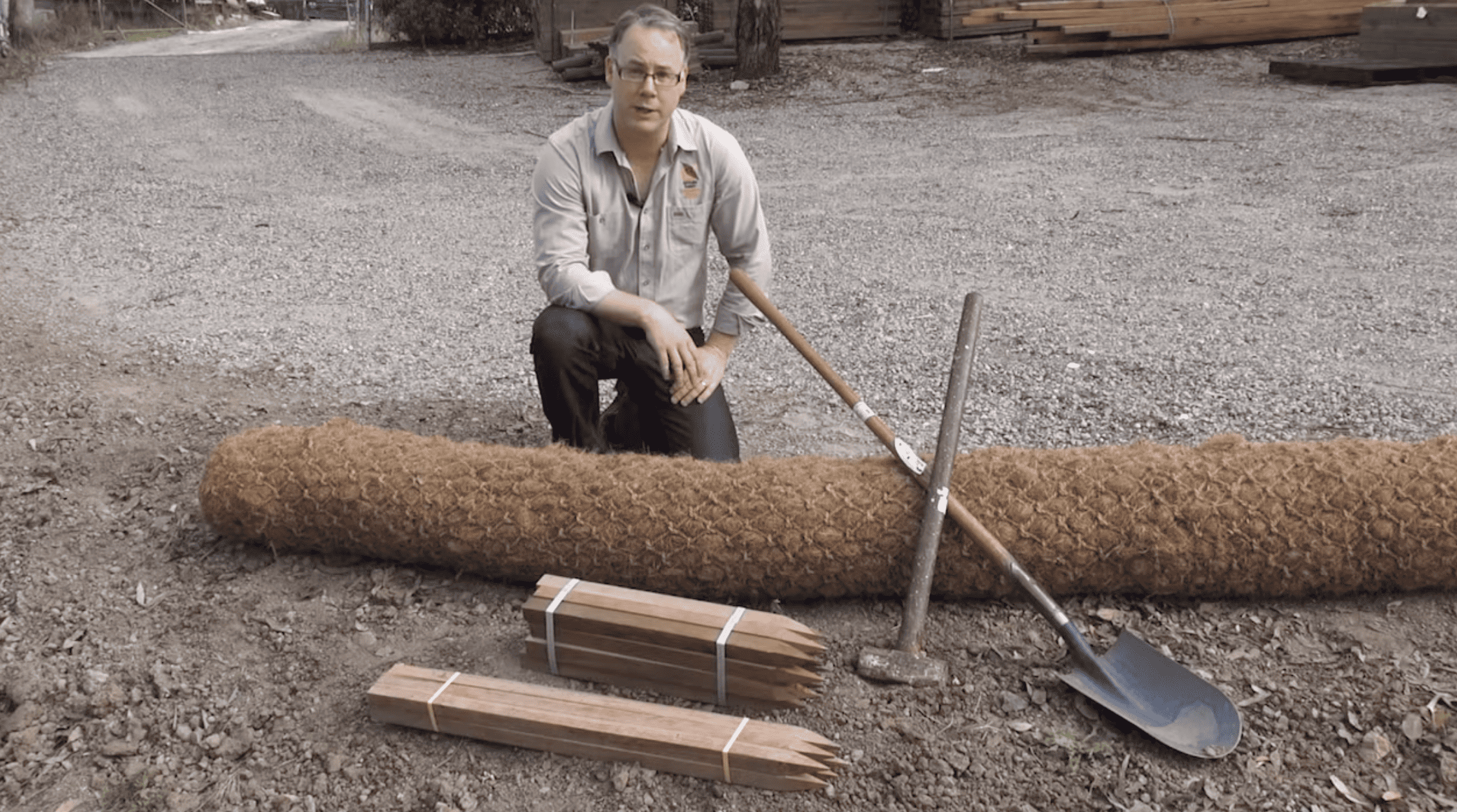 How to Install Coir Log Silt Berms